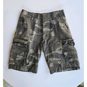 Vintage Op Camo Cargo Shorts  Men's 30  Many Pockets Tactical Broken In Y2K 90s